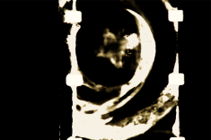 Digital photo of 16mm film frame, before cropping and colour harmonisation