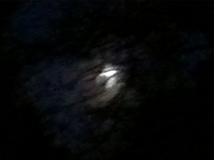 first full moon, handheld iPhone photo in B+Q carpark, Coypool