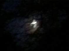 second full moon, handheld iPhone photo in B+Q carpark, Coypool