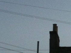 second photo of new crescent moon, over May Terrace rooftop